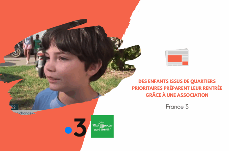 [France 3] Des enfants issus de quartiers prioritaires préparent leur rentrée grâce à une association